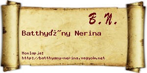 Batthyány Nerina névjegykártya